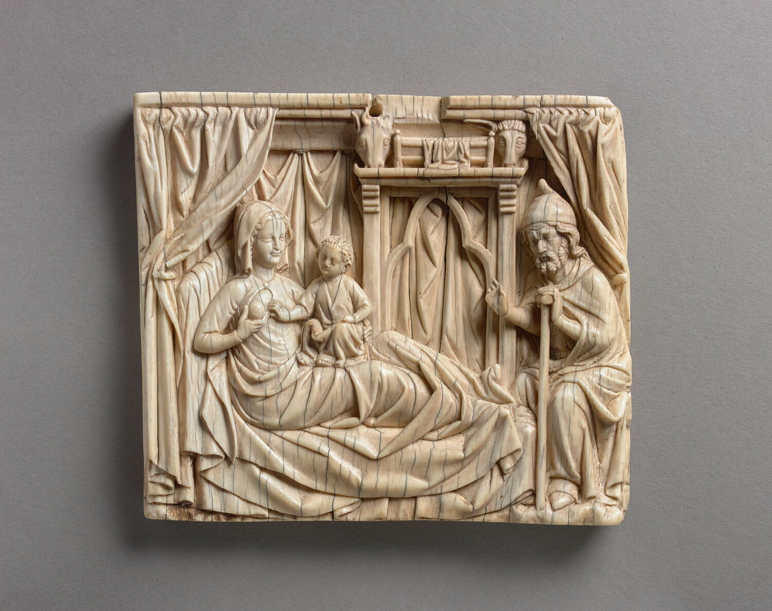 Plaque : la Nativité, Louis IX dit saint Louis (1226-1270) (Occident->moyen âge->gothique->dynastie des Capétiens)

Date de création/fabrication : vers 1250 - 1260