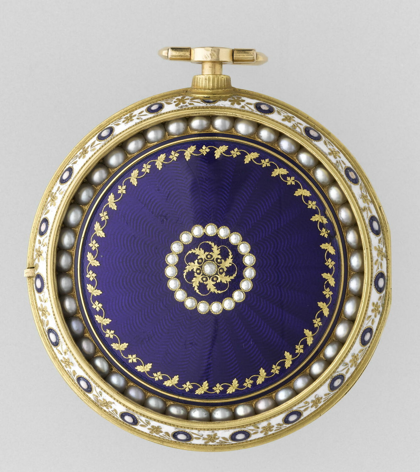 Montre ronde à double boîtier
