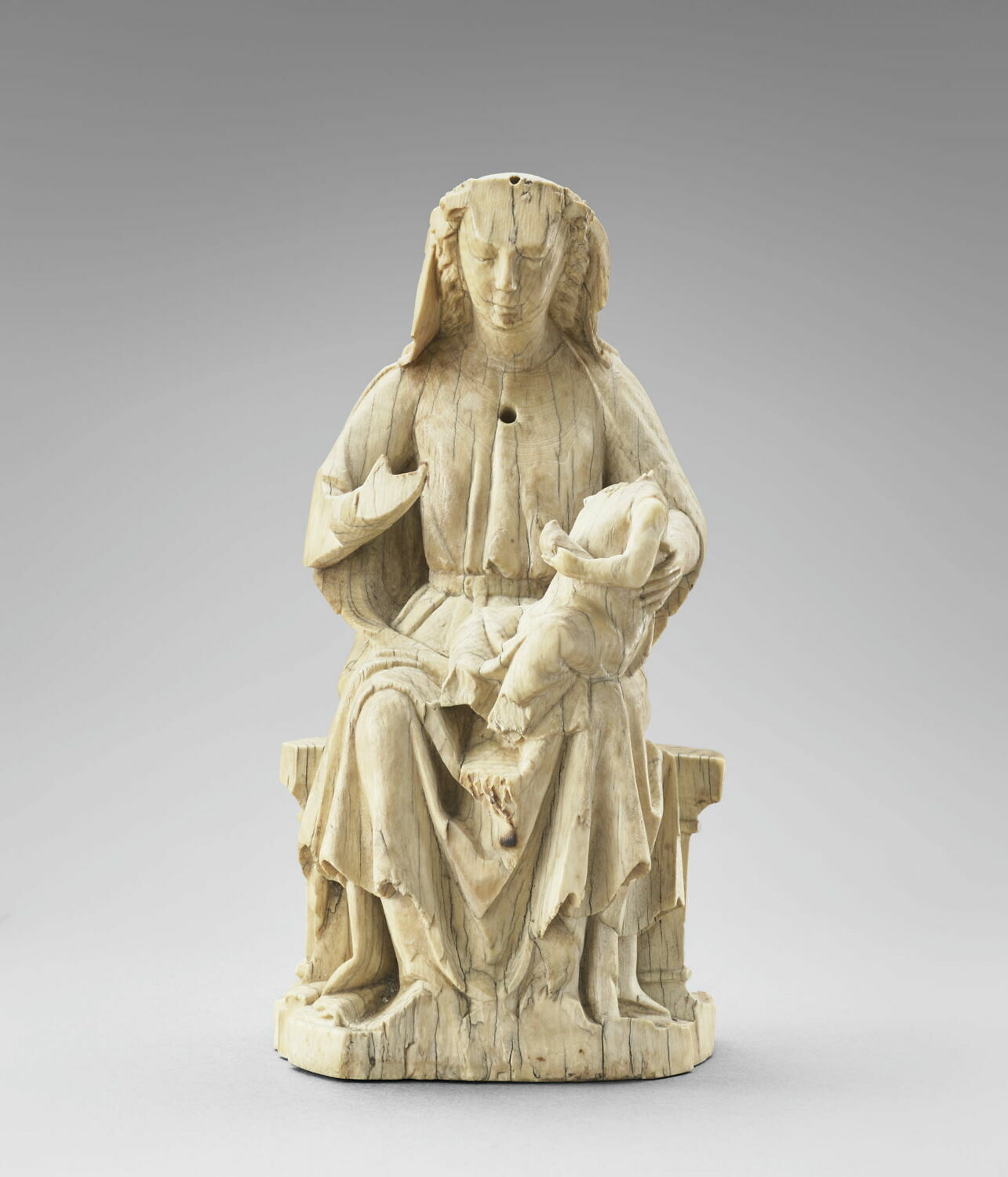Statuette : Vierge à l'Enfant trônant