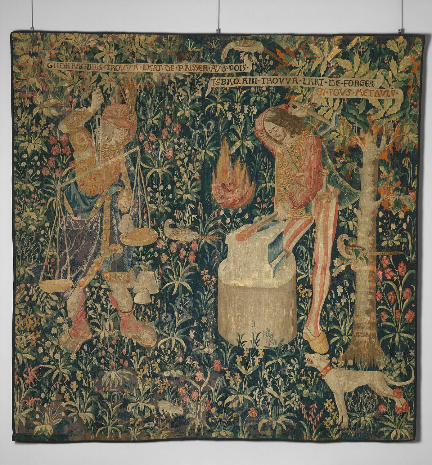 Tapisserie : la Pesée et l'art de forger