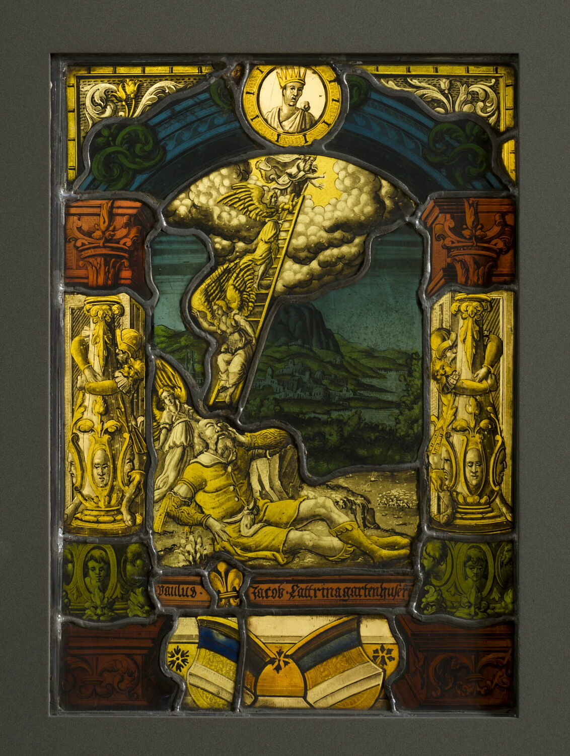 Panneau rectangulaire aux armes de Paulus Jakob et de Katharina Gartenhausen