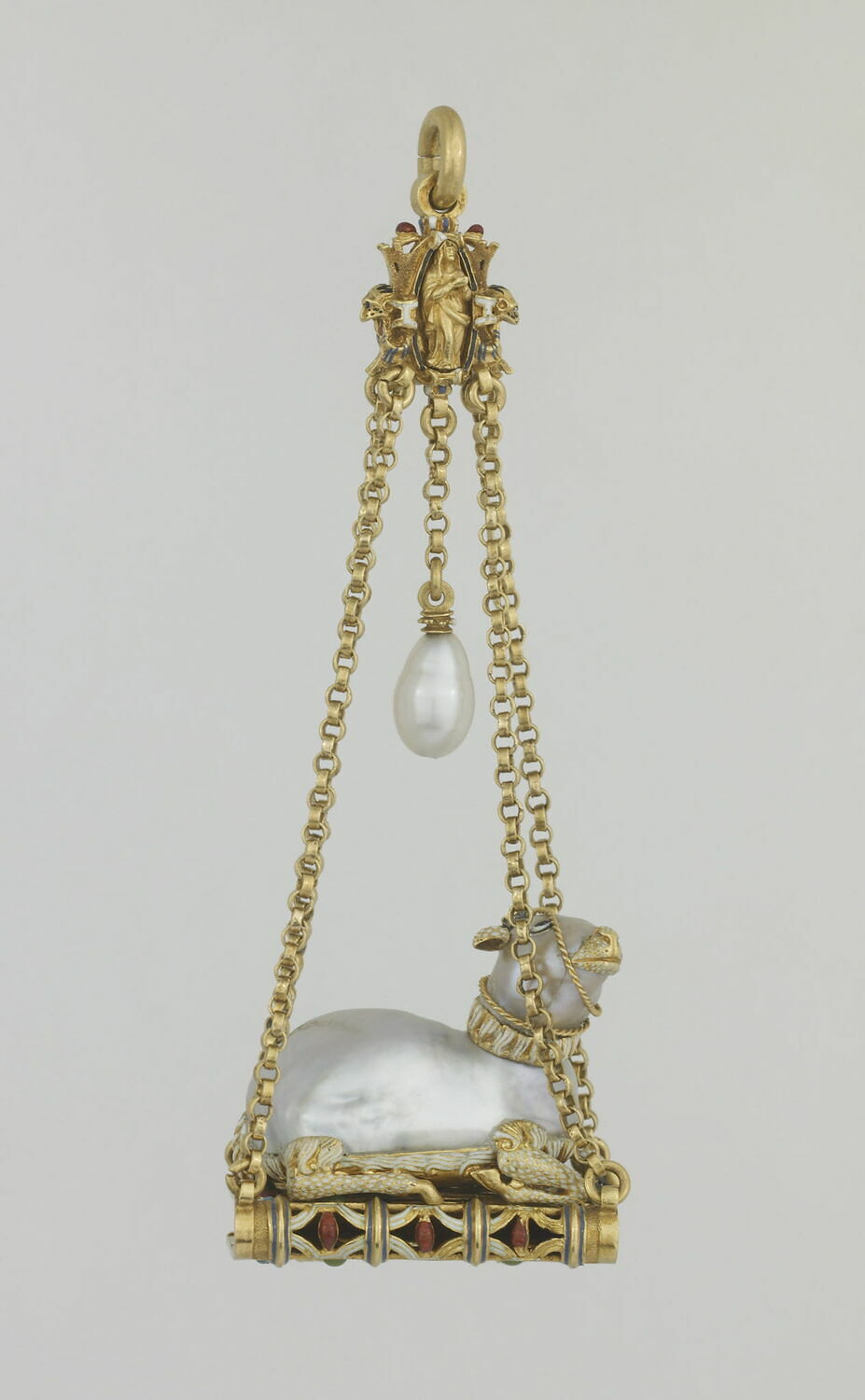 Pendentif reliquaire : L'Agneau mystique
