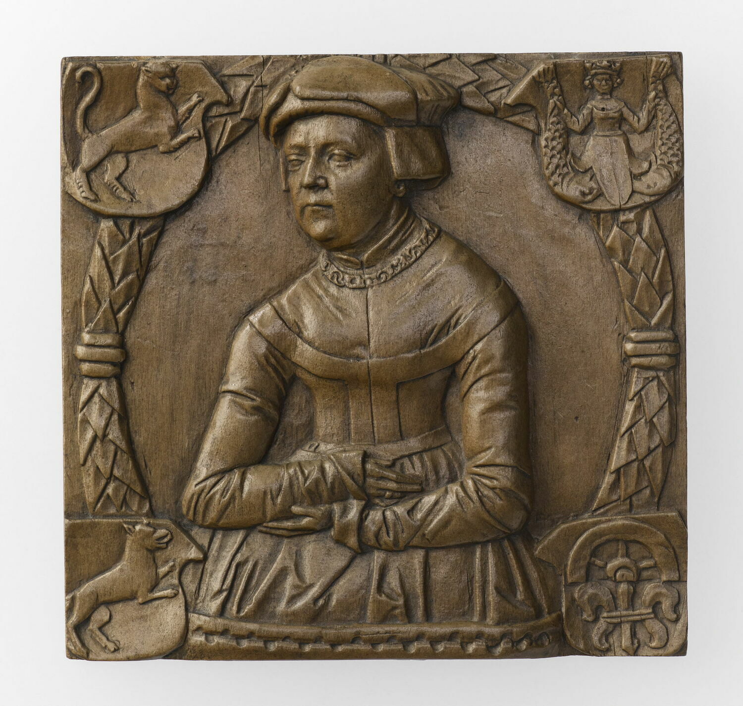 Plaquette : portrait de la femme d'Antoine Deczel