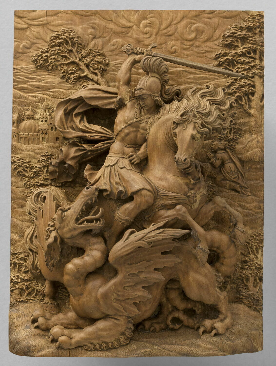 Bas-relief : Saint George et le dragon, Stainhart, Dominikus