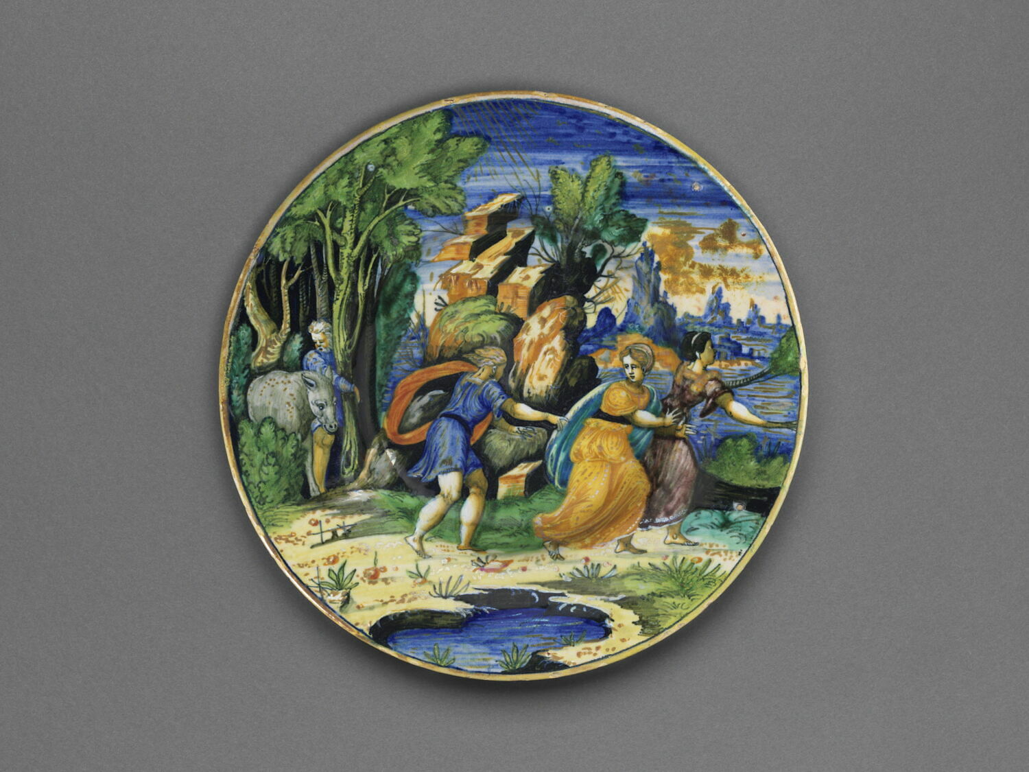 Assiette : Priape et Lotis