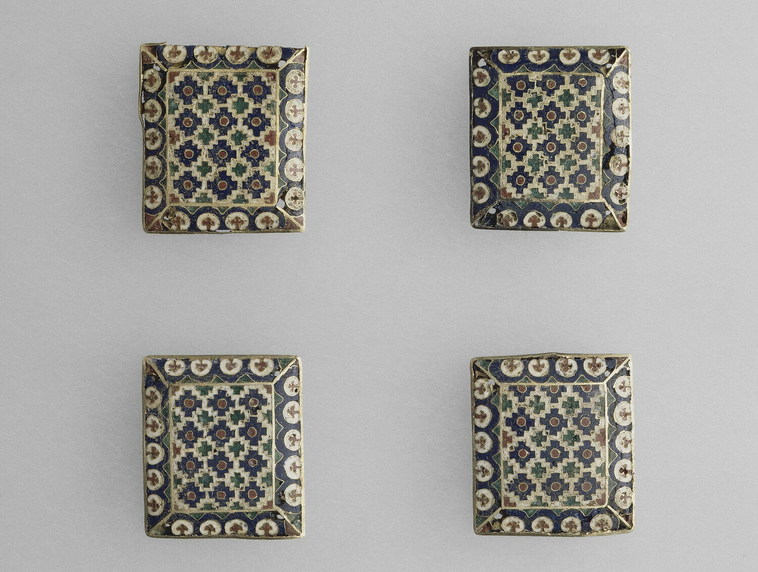 Plaquette rectangulaire en émail