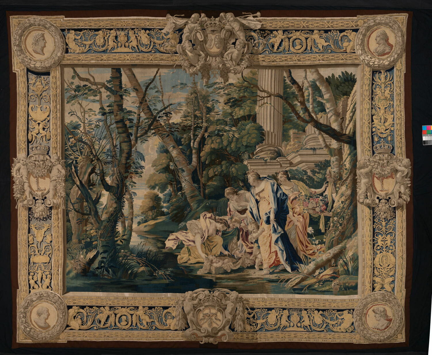 Moïse sauvé des eaux, de la tenture de L'Ancien Testament