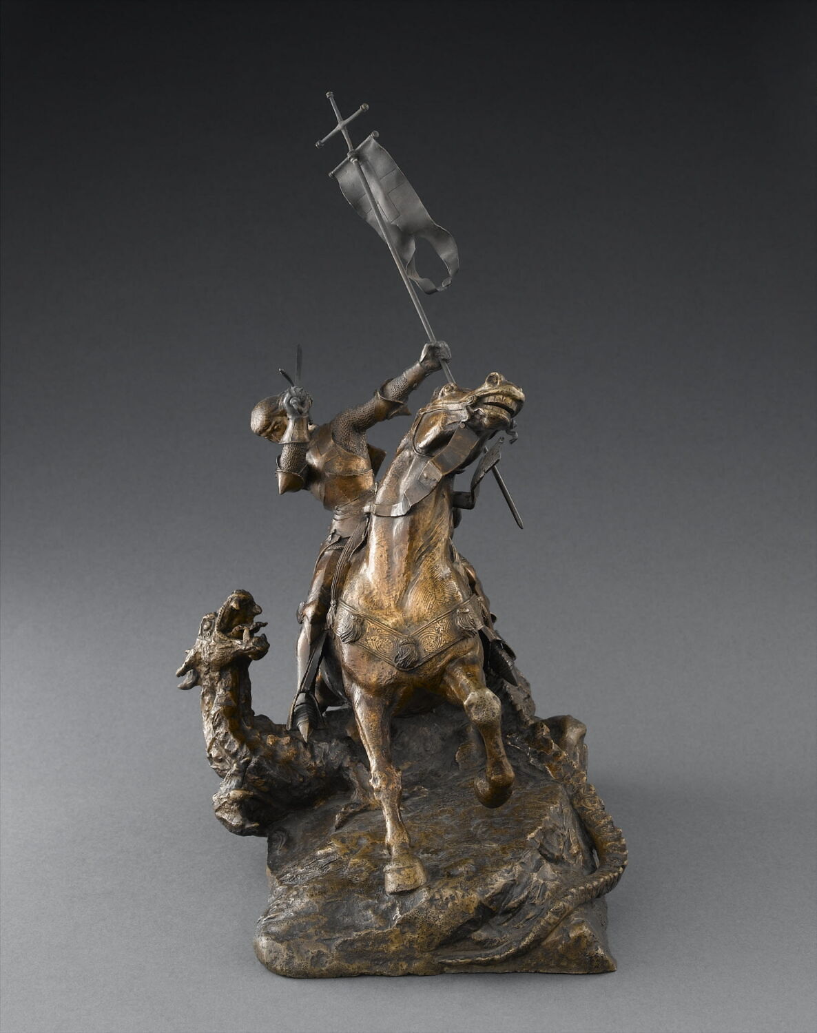 Statue Saint Georges et le dragon (Bronze) cadeau grand sculpture – The Ancient Home France