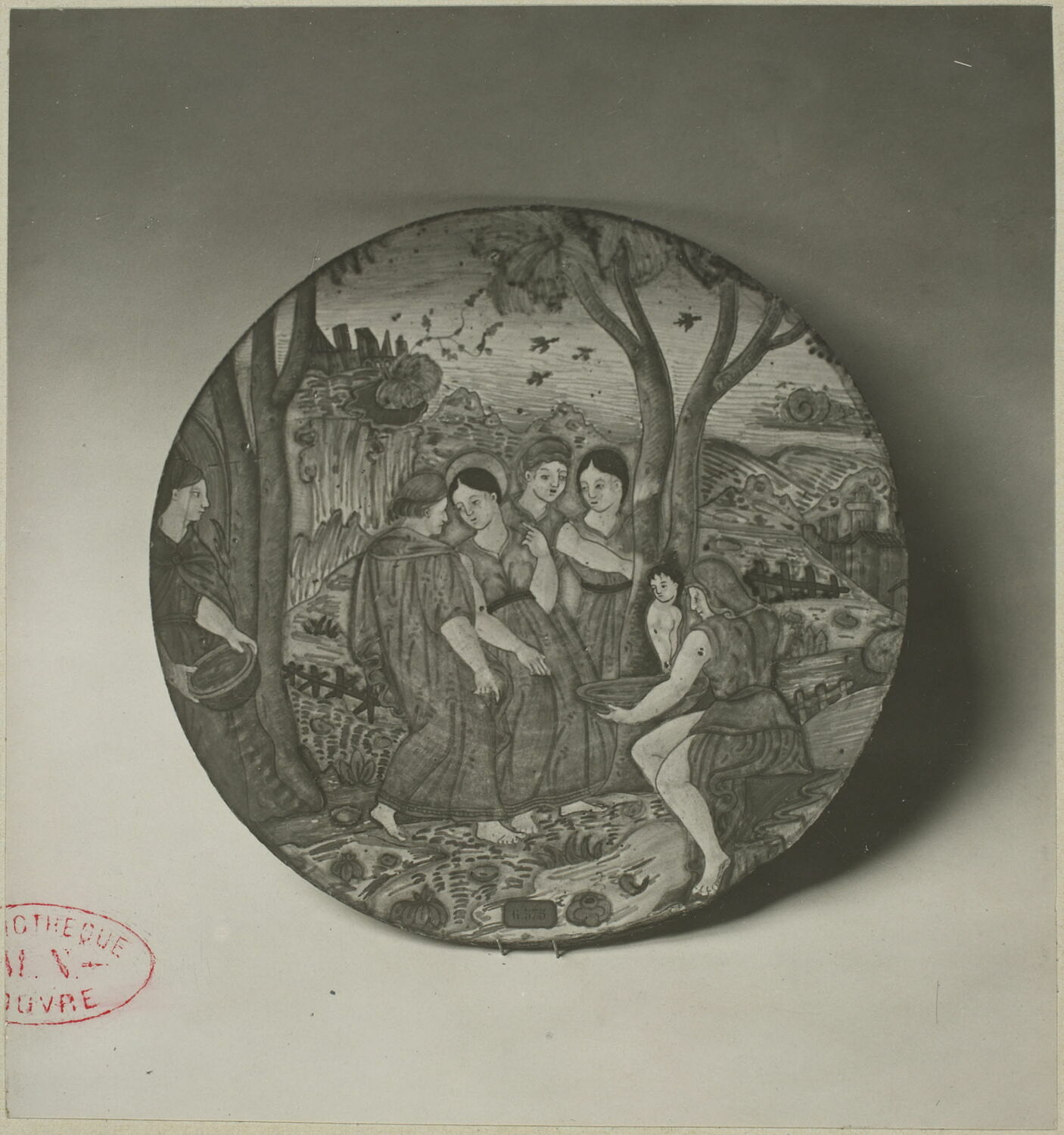 Fond de plat la naissance d'Adonis Louvre Collections