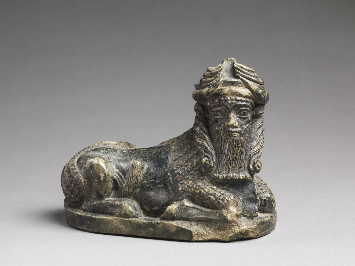 Statuette de taureau androcéphale, Néo-sumérien (XXIIe s ; XXIe s) (-2250 - -2000)