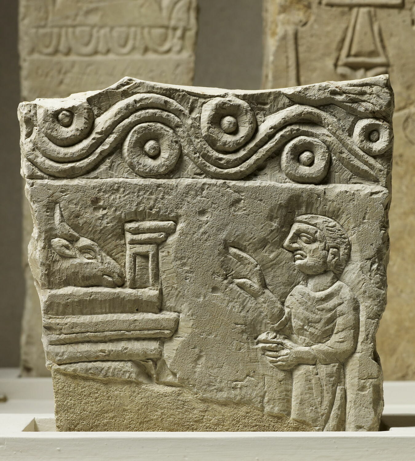 Stèle votive : scène de sacrifice, Punique (-814 - 0)
