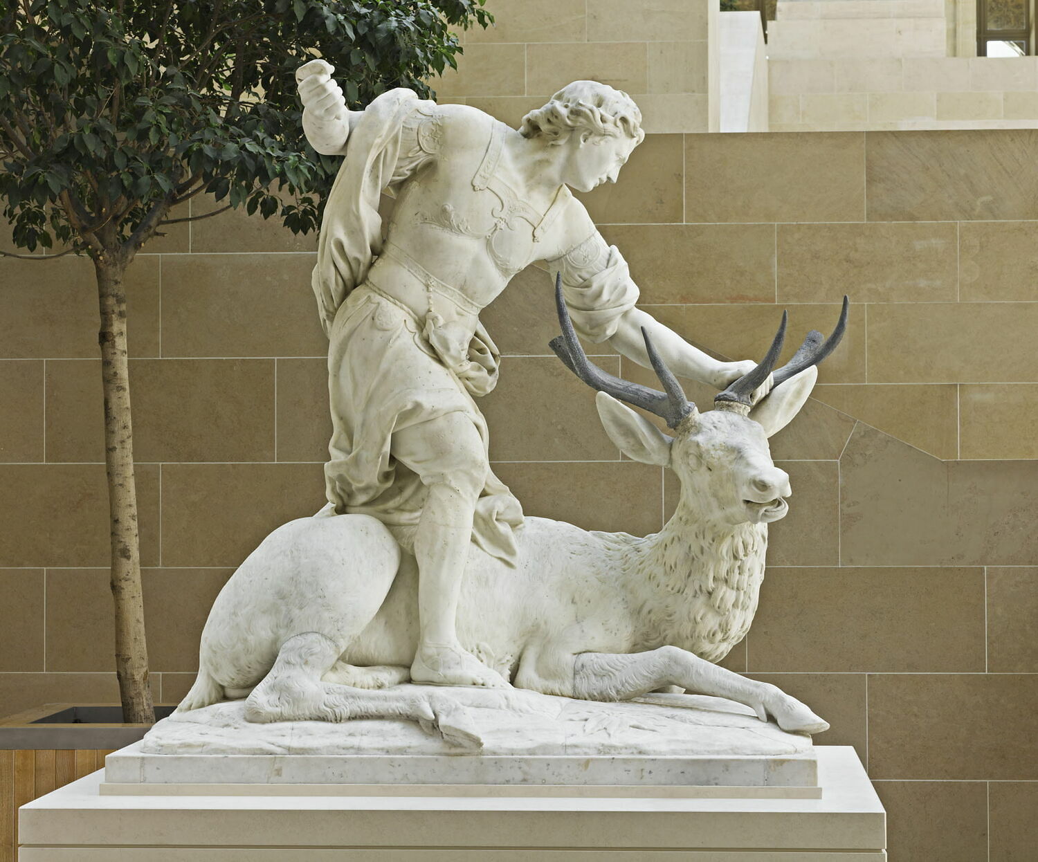 Chasseur terrassant un cerf, Coustou, Nicolas, 1703 - 1706
