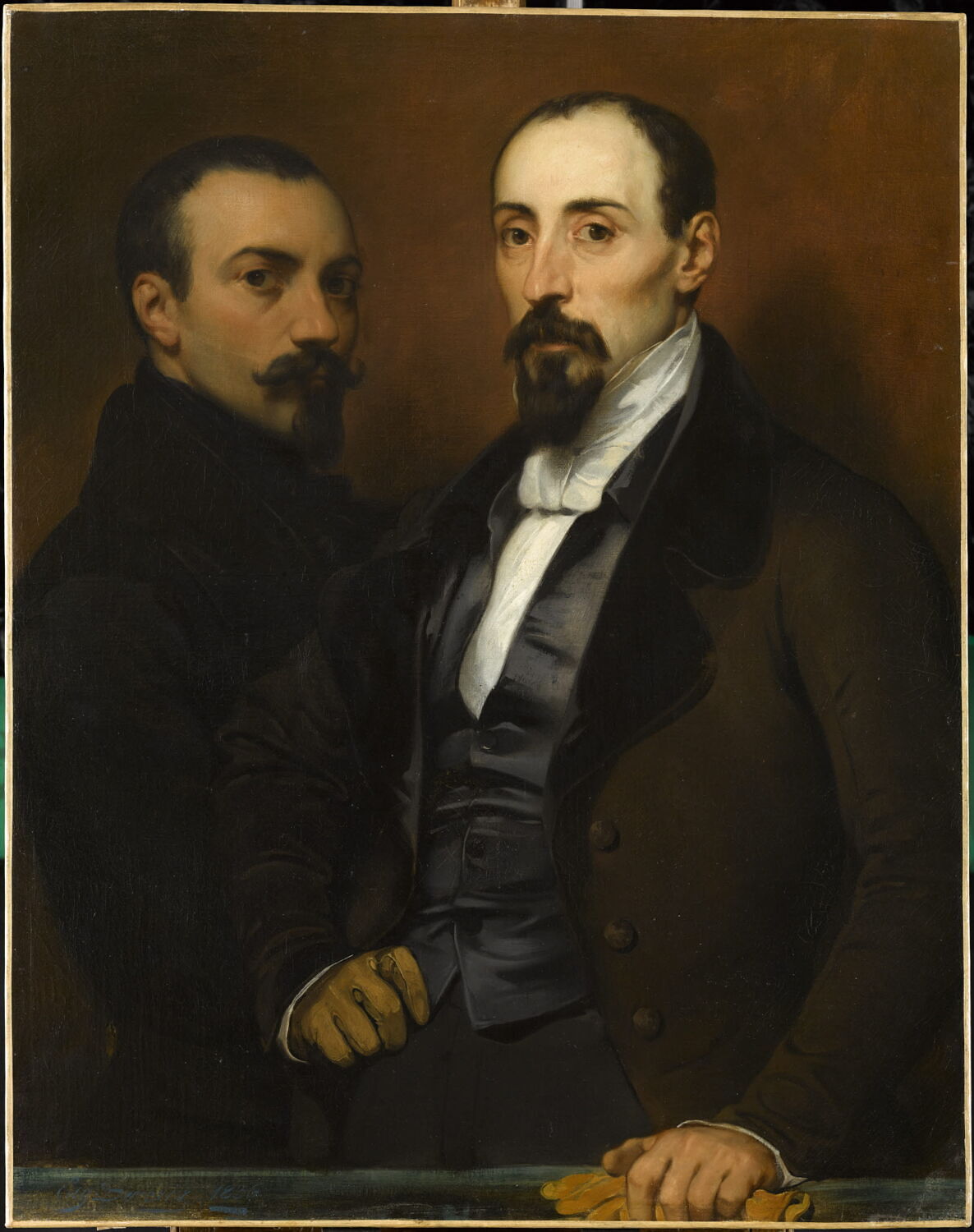 Portrait de l'artiste et de son frère Achille, Devéria, Eugène, 2e quart du XIXe siècle (1836)