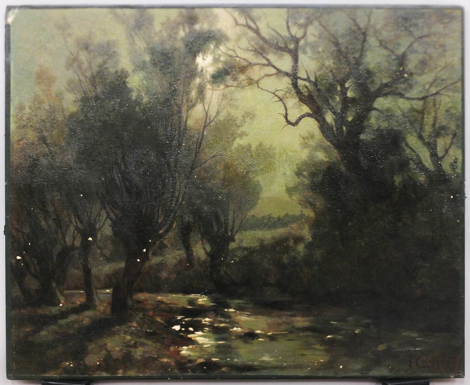 Paysage avec rivière, Cachoud, François, XIXe siècle (1800 - 1900)