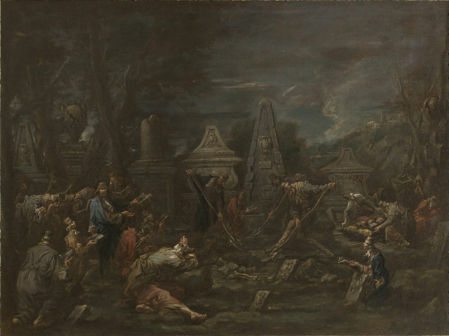 Funérailles juives, Magnasco, Alessandro, 2e quart du XVIIIe siècle (vers 1735 - 1740)