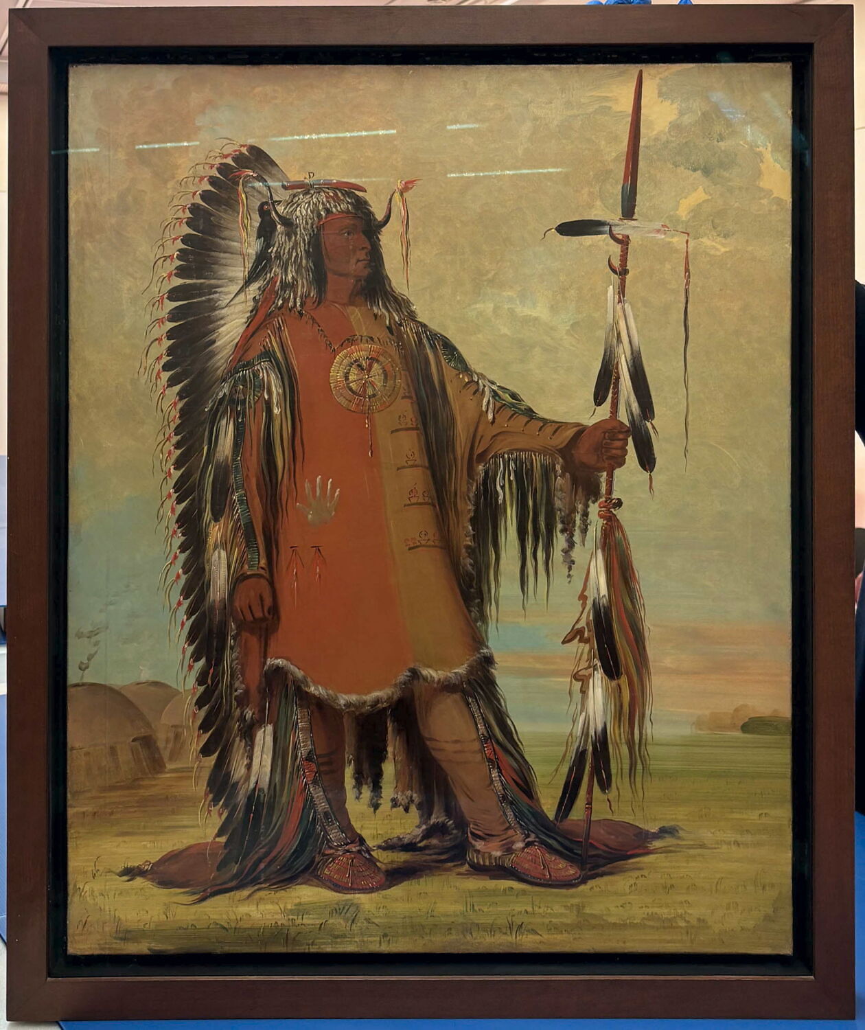 Mah-To-Toh-Pa (Les quatre ours), chef des Mandan, Haut Missouri, Catlin, George, XIXe siècle (1846)