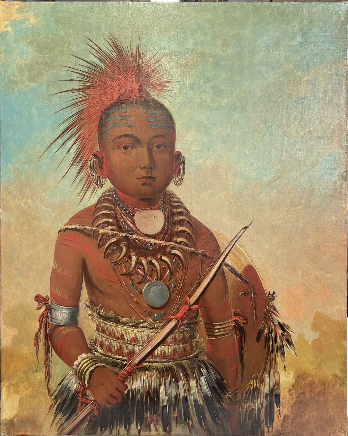 Wa-ta-we-huch-a-nah (Le général commandant), Ioway, Catlin, George, XIXe siècle (1846)