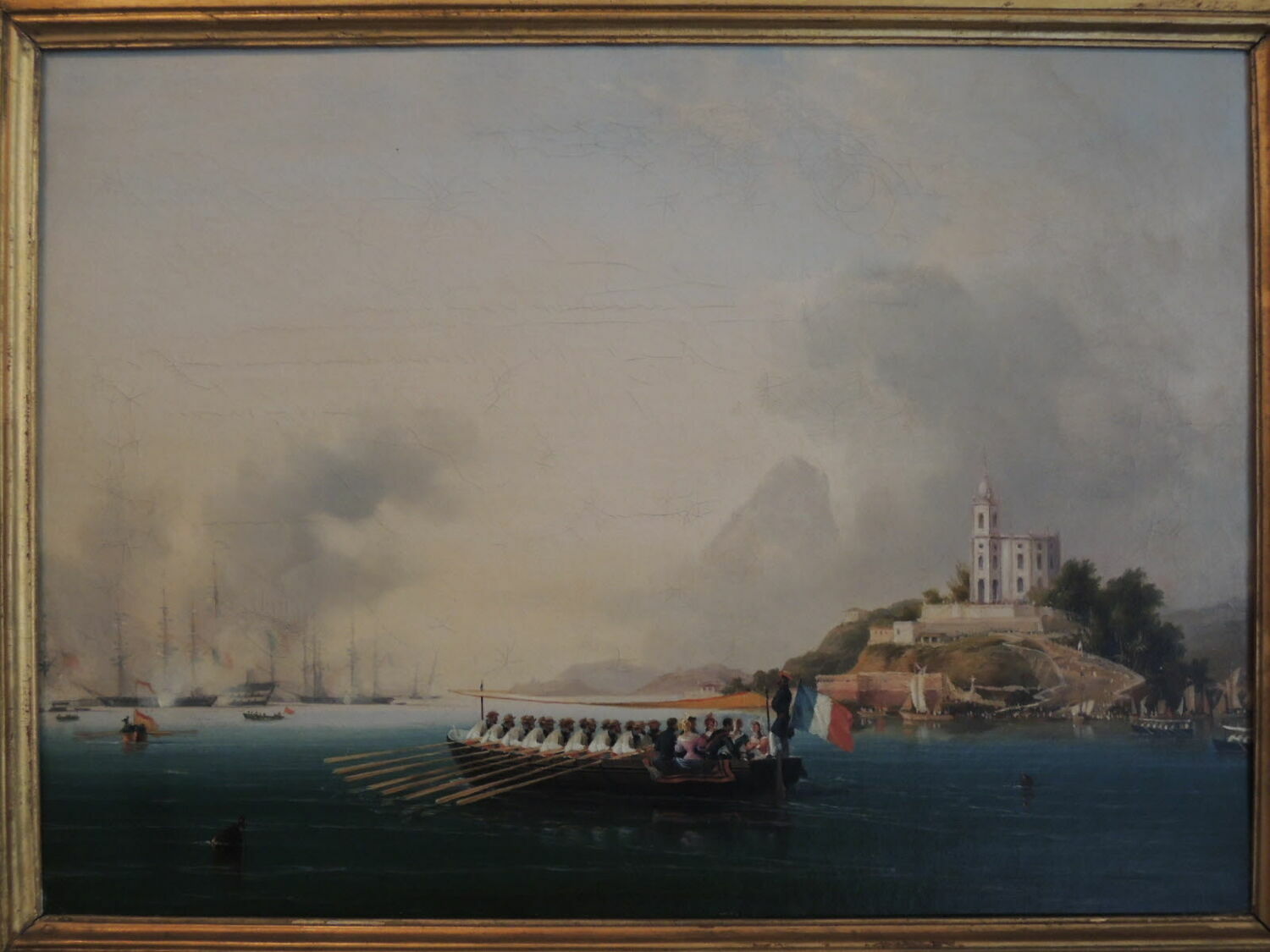 Le prince et la princesse de Joinville quittent Rio de Janeiro, 1er mai 1843, Garneray, Ambroise Louis, 2e tiers du XIXe siècle (1844 - 1870)