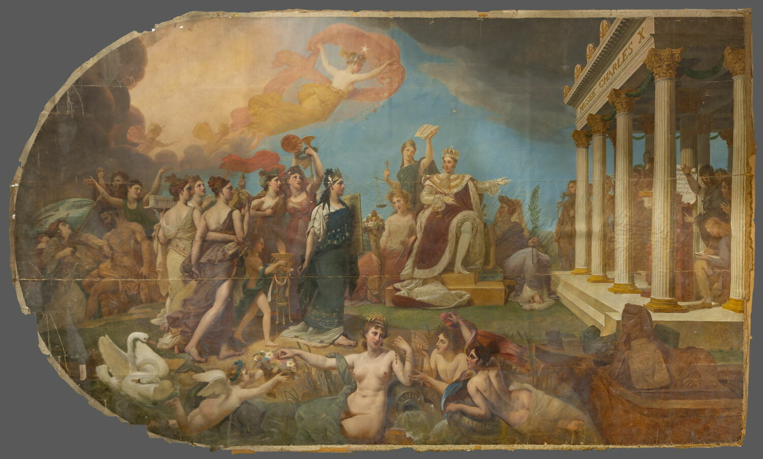 Le Roi donnant aux Arts le musée Charles X, Gros, Antoine-Jean Baron, 2e quart du XIXe siècle (1827)