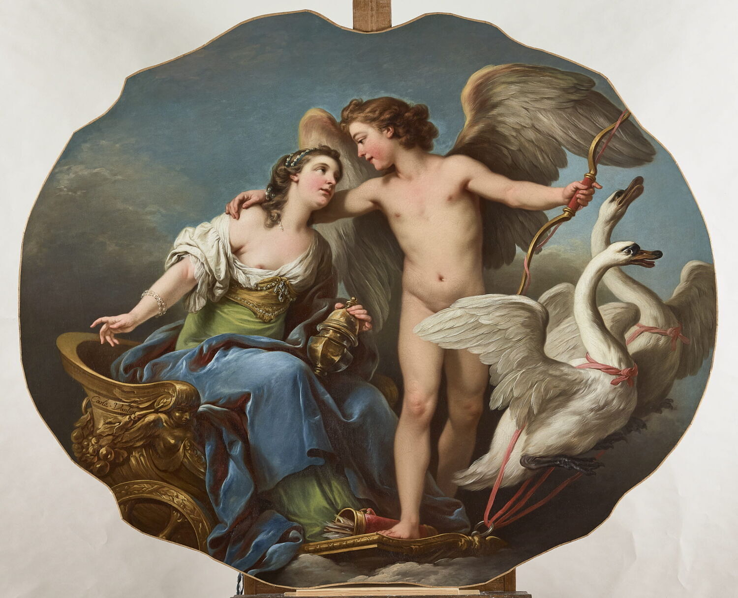Psyché et l'Amour dans un char, Van Loo, Charles-André, 2e quart du XVIIIe siècle (1744)