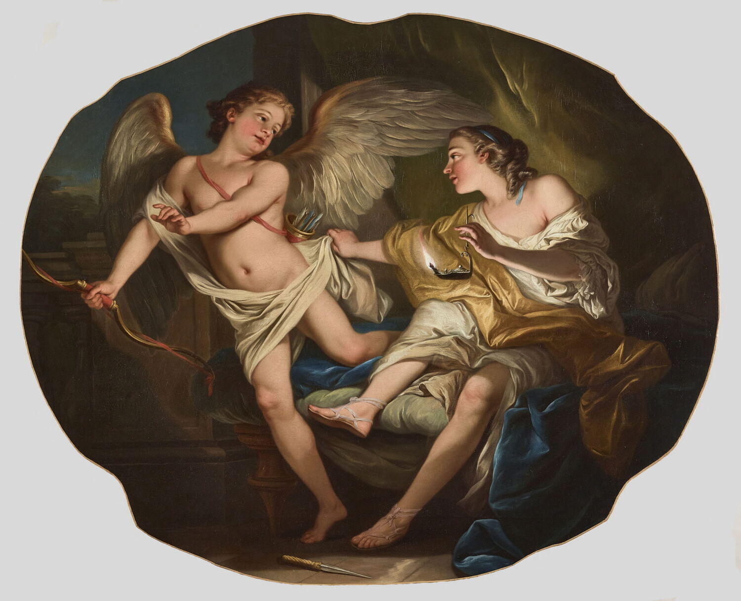 L'Amour quittant Psyché, Van Loo, Charles-André, 1e moitié du XVIIIe siècle (1744)