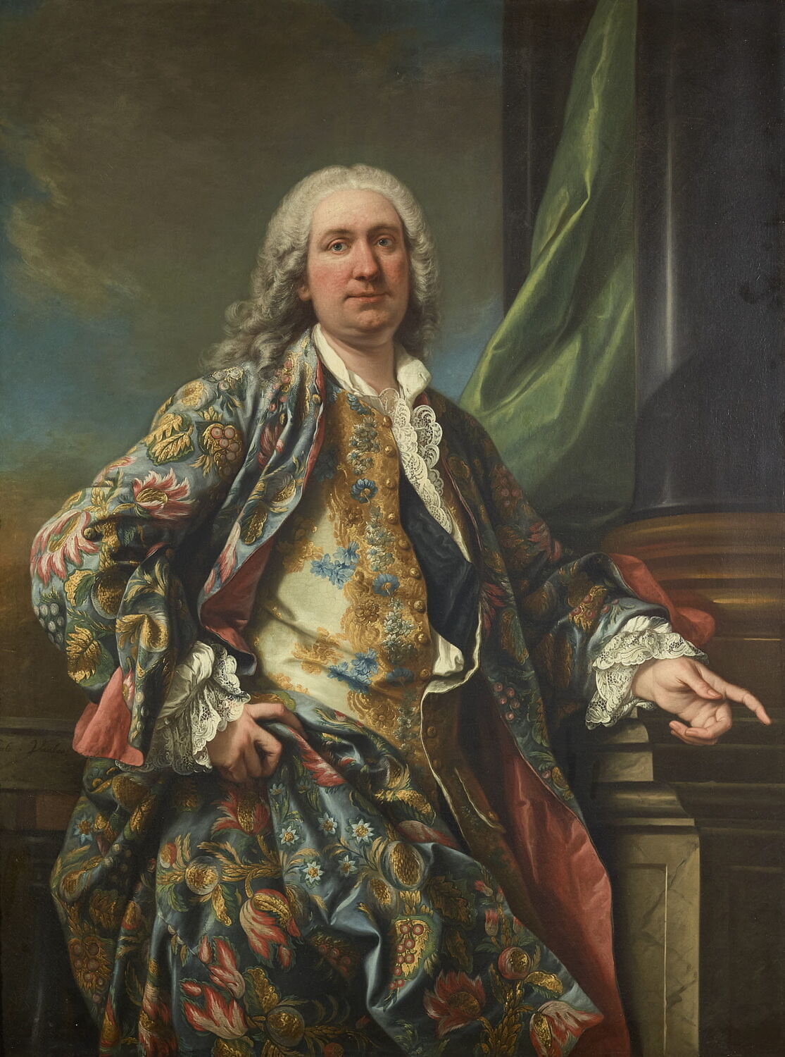 Portrait d'un artiste portant l'ordre de Saint Michel, Van Loo, Charles-André, XVIIIe siècle (1700 - 1800)