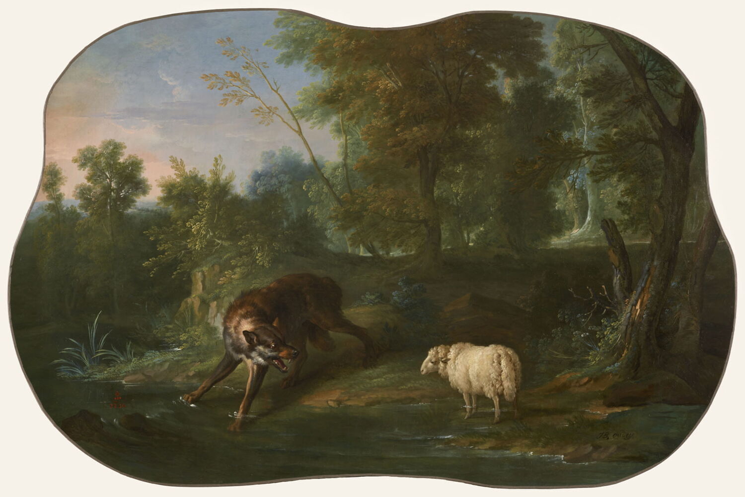 Le loup et l'agneau, Oudry, Jean-Baptiste, Milieu du XVIIIe siècle (1747)