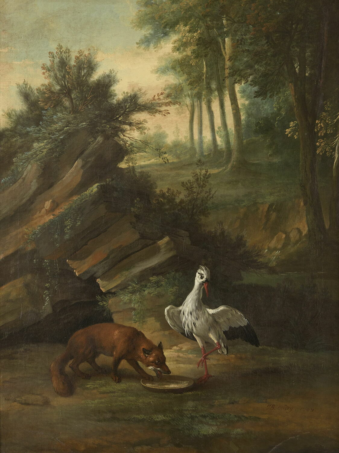 Le renard et la cigogne Louvre