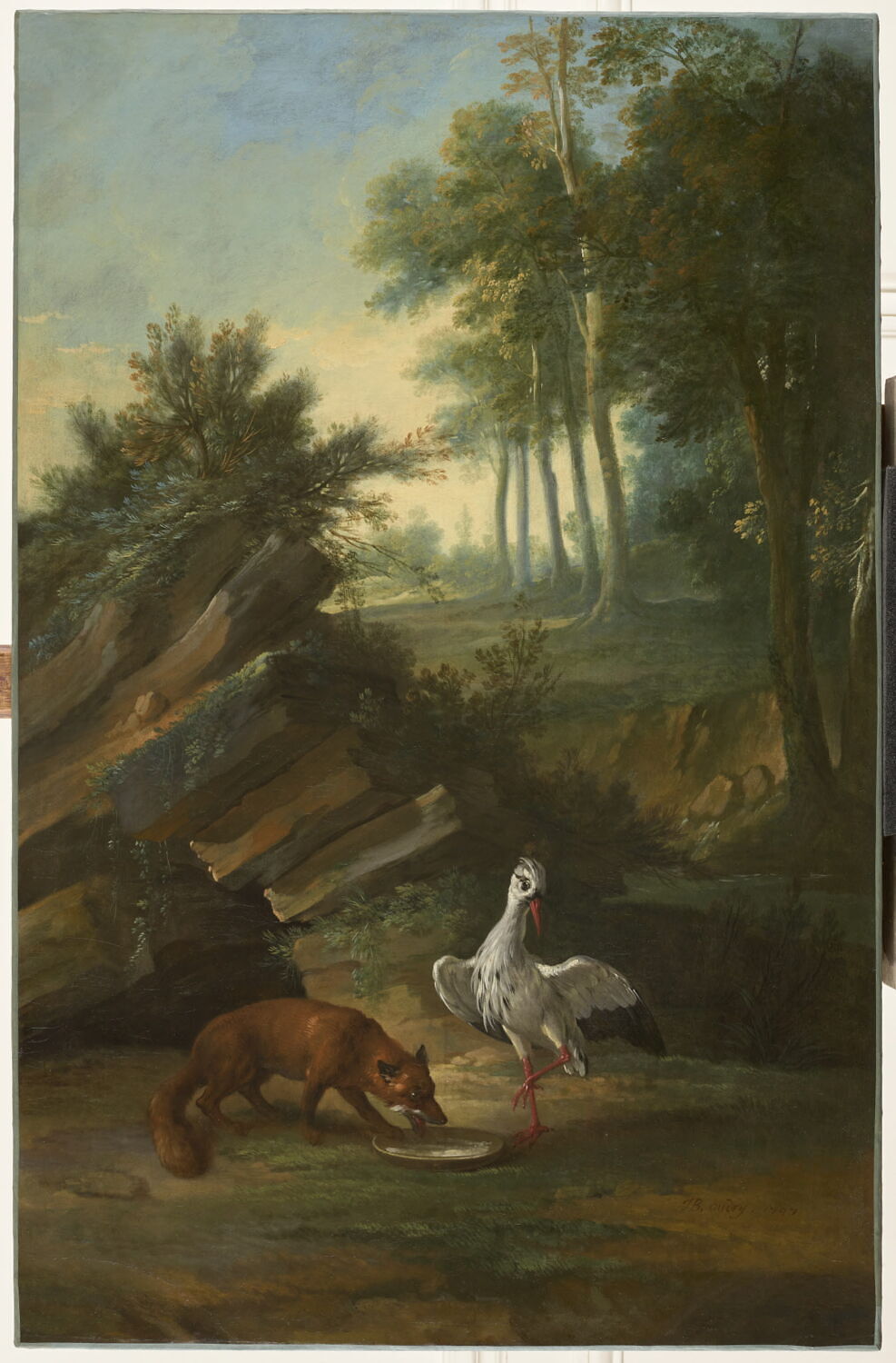 Le renard et la cigogne, Oudry, Jean-Baptiste, Milieu du XVIIIe siècle (1747)