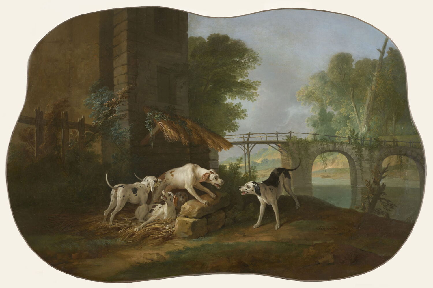 La lice et sa compagne, Oudry, Jean-Baptiste, Milieu du XVIIIe siècle (1747)