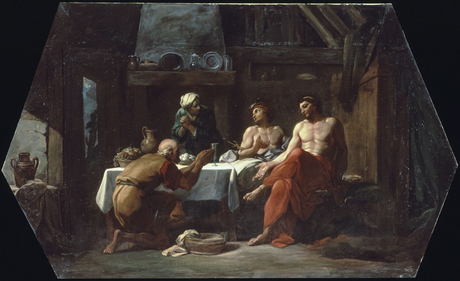 Jupiter et Mercure chez Philémon et Baucis, Collin de Vermont, Hyacinthe, Milieu du XVIIIe siècle (vers 1750)