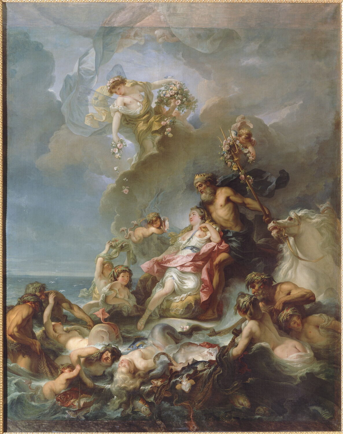 La Pêche, ou Neptune et Amphitrite, Doyen, Gabriel François, 3e quart du XVIIIe siècle (1768)