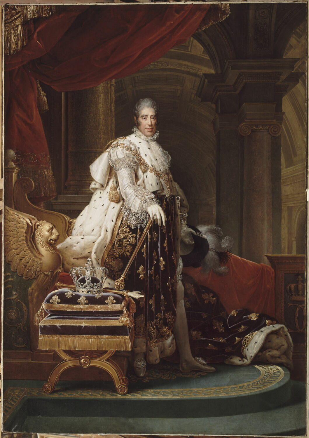 Portrait en pied de Charles X, roi de France, Gérard, François, 1e quart du XIXe siècle (vers 1825)
