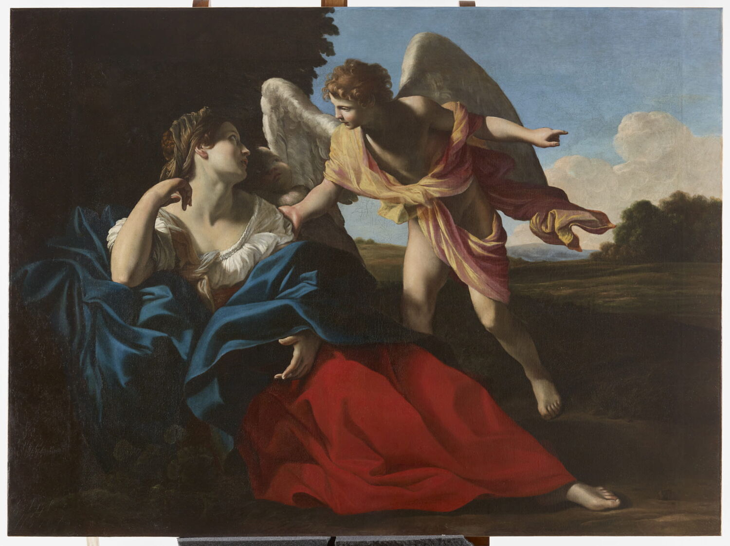 Agar secourue par l'ange dans le désert, Lanfranco, Giovanni, 1e moitié du XVIIe siècle (1600 - 1647)