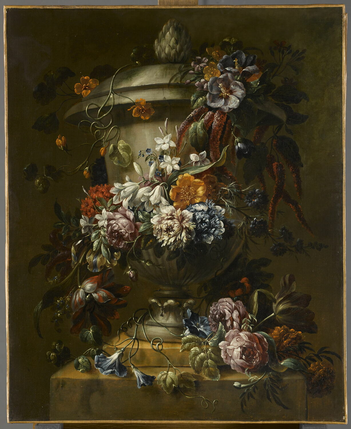 Vasque enguirlandée de fleurs, Anonyme, XVIIe siècle (1600 - 1700)