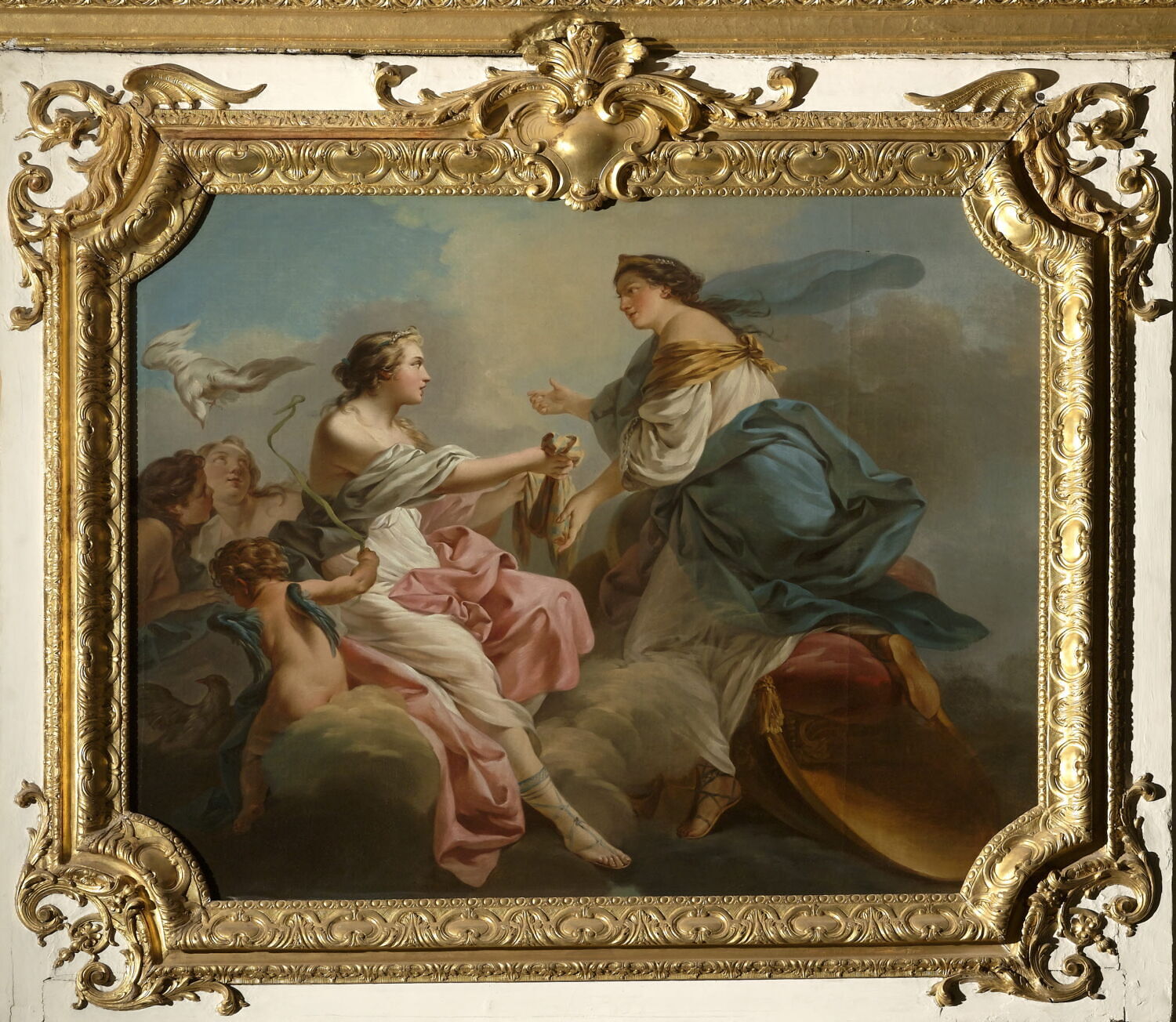 Junon demandant sa ceinture à Vénus, Pierre, Jean-Baptiste-Marie, 2e quart du XVIIIe siècle (1748)
