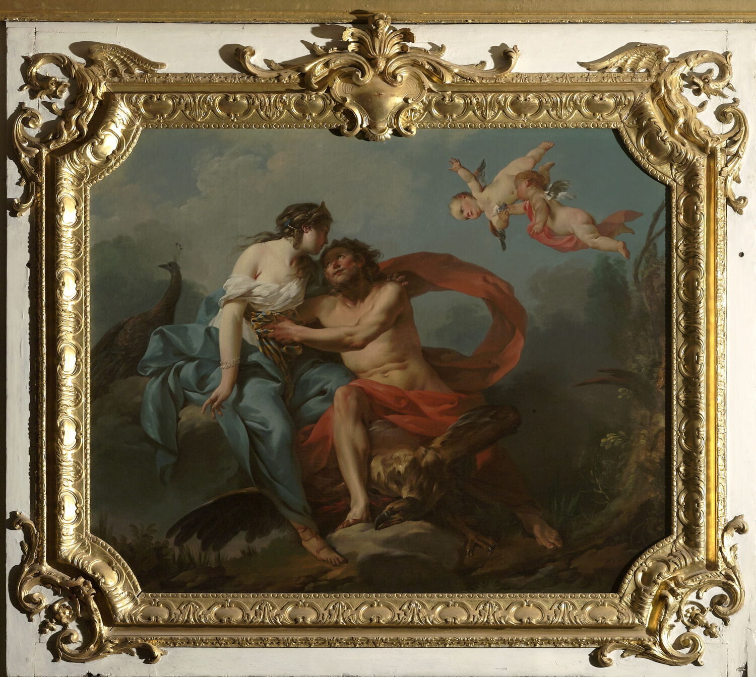 Junon trompant Jupiter avec la ceinture de Vénus, Pierre, Jean-Baptiste-Marie, 2e quart du XVIIIe siècle (1748)
