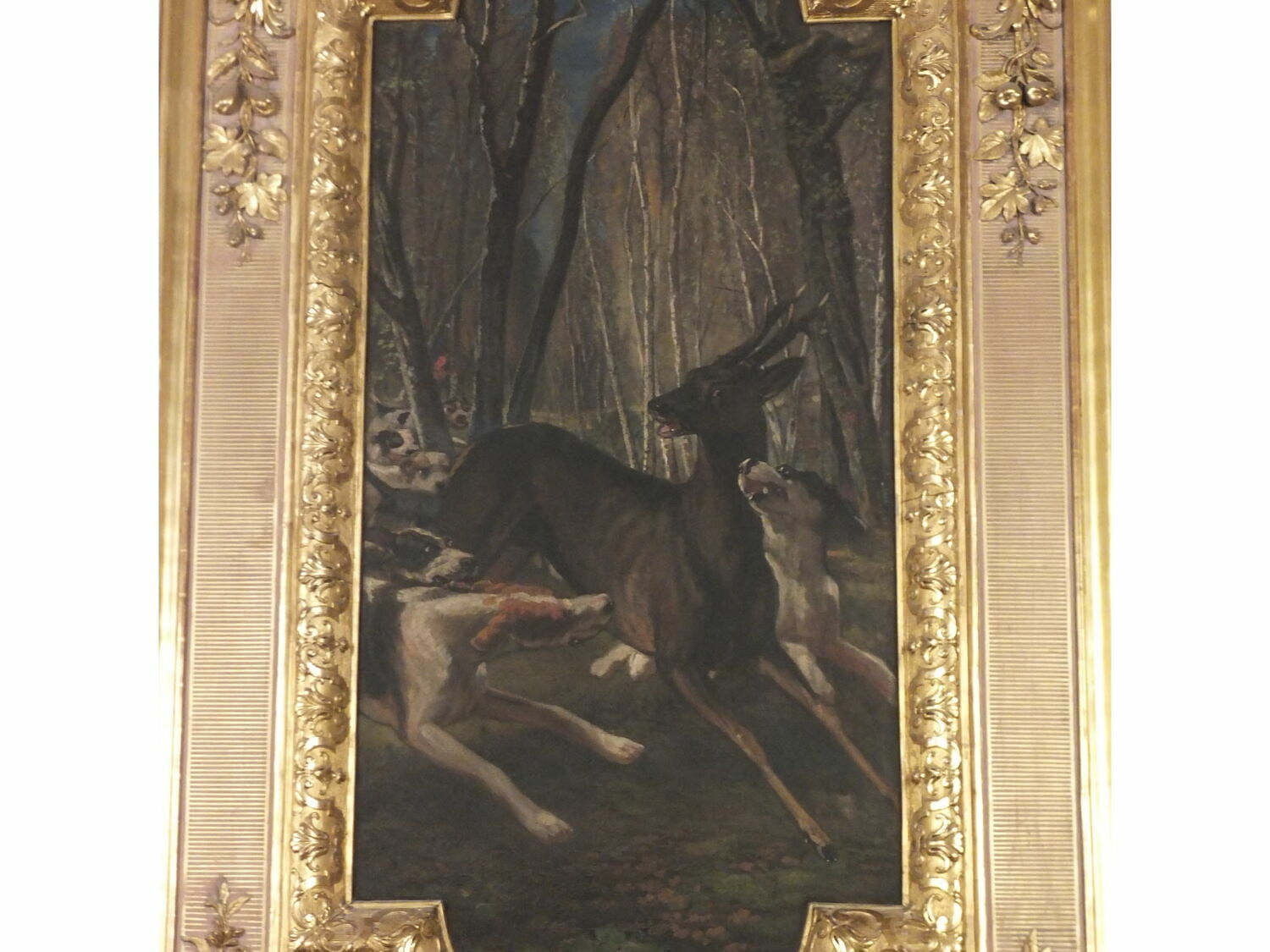 Scènes de chasse et de fauconnerie : Scène de chasse avec chevreuil, Jadin, Louis Godefroy, 2e moitié du XIXe siècle (1860 - 1861)