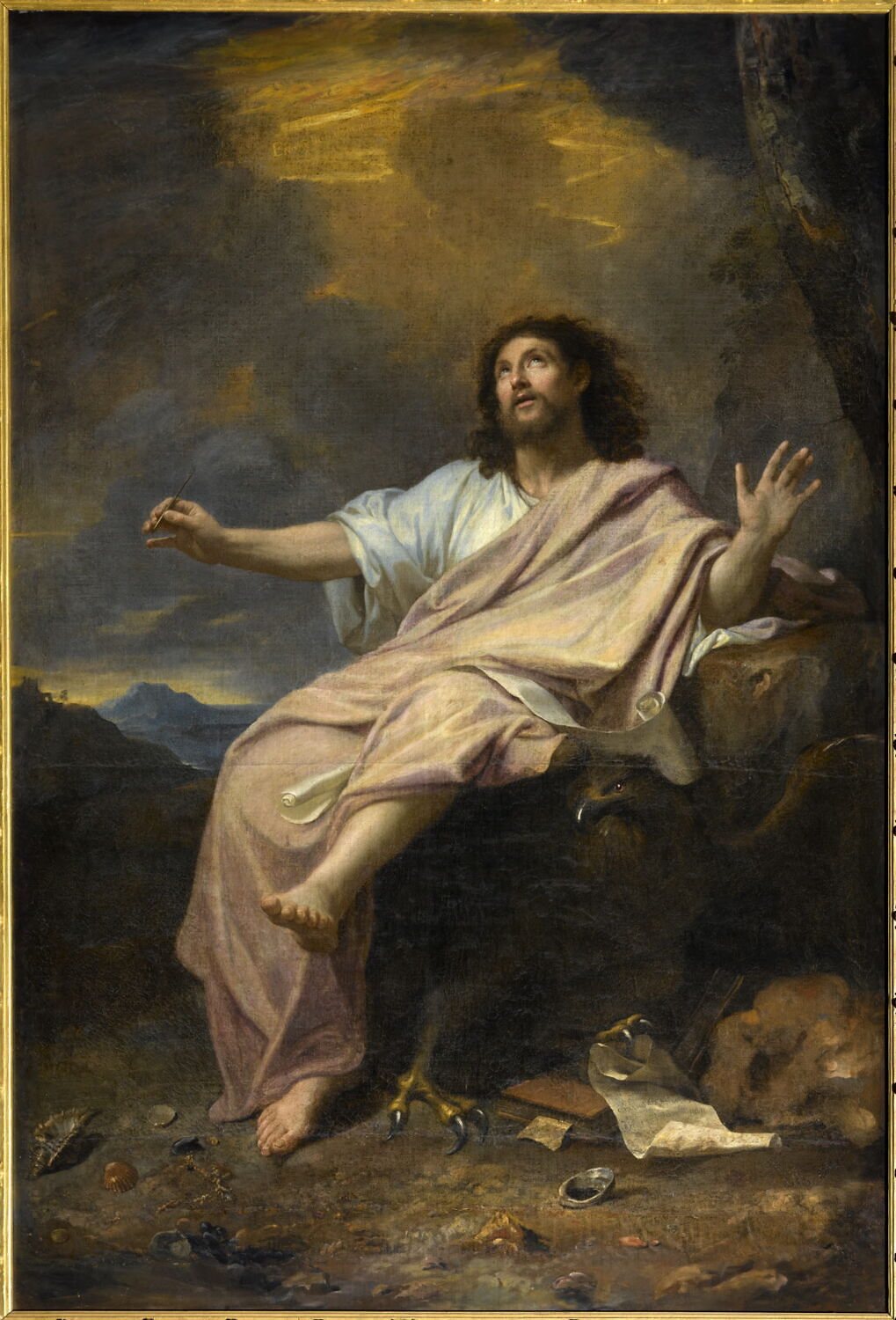 Saint Jean l'Evangéliste à Patmos, Шарль Лебрен, середина XVII века (1650–1662)