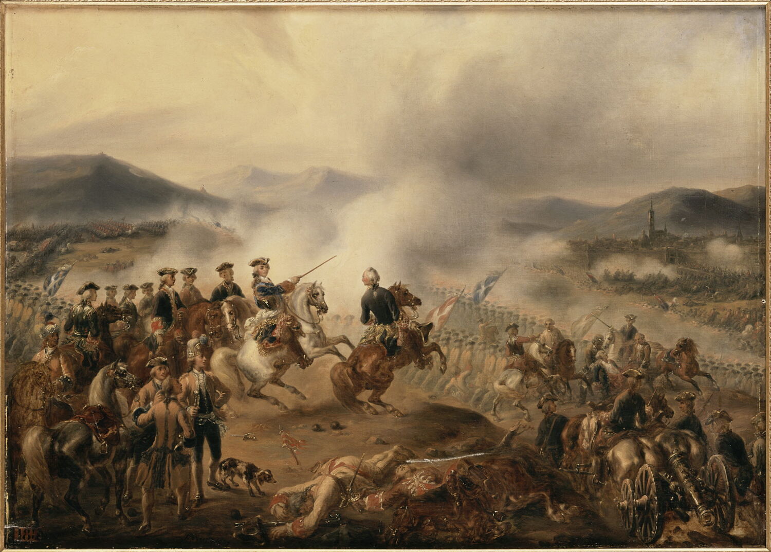 Le prince de Conti à la bataille de Coni, 30 septembre 1744, Serrur, Henry Auguste Calixte César, 2e quart du XIXe siècle (1837)