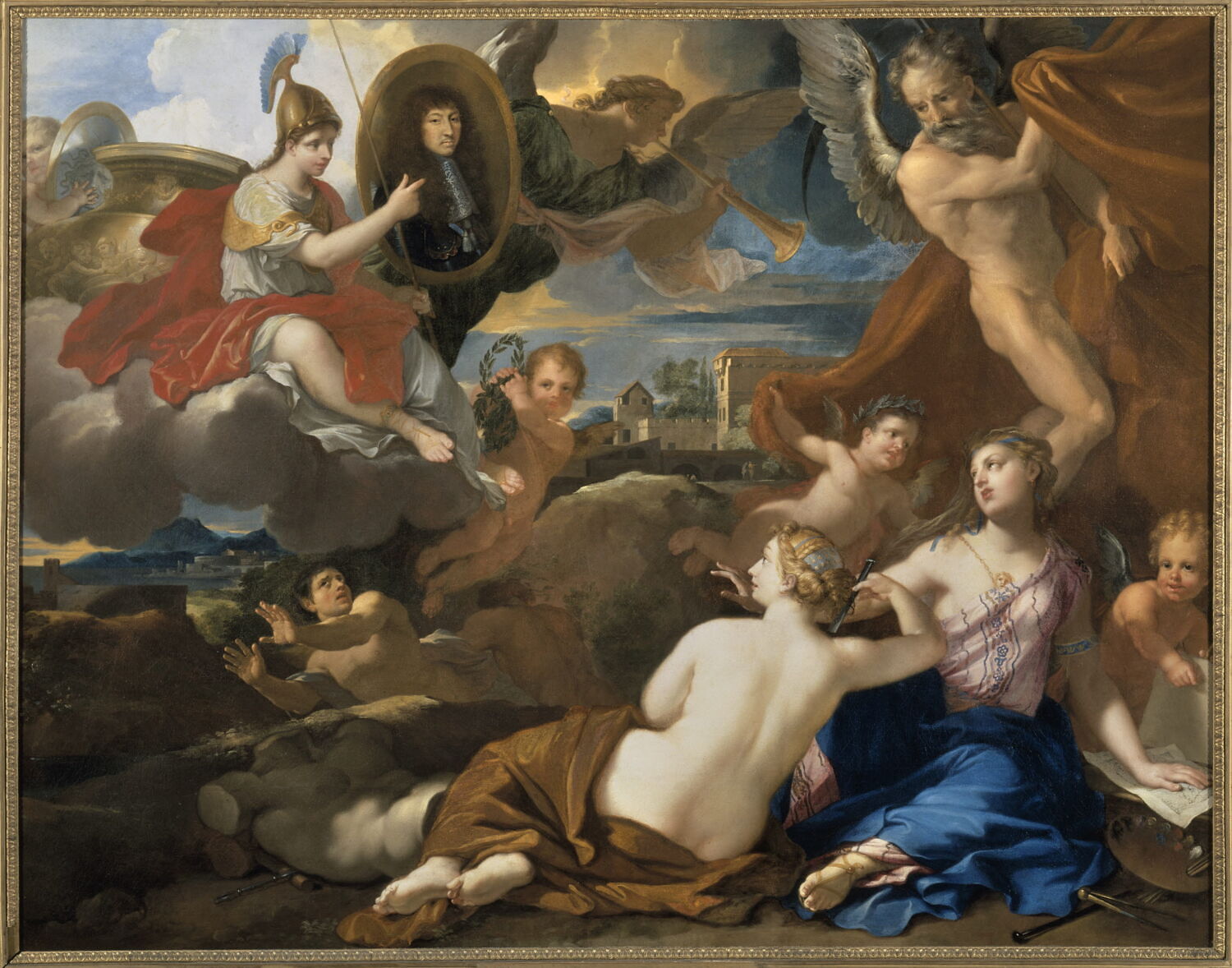 Allégorie du progrès des arts du dessin sous le règne de Louis XIV, Loir, Nicolas, 3e quart du XVIIe siècle (1666)