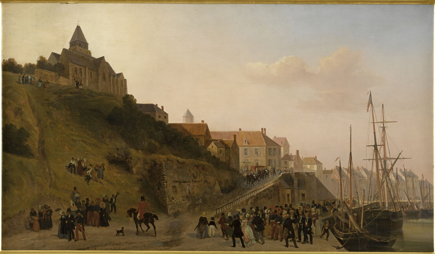 Promenade en char à bancs de la reine Victoria et de la famille royale au Tréport, 4 septembre 1843, Fort, Siméon, Milieu du XIXe siècle (1844)