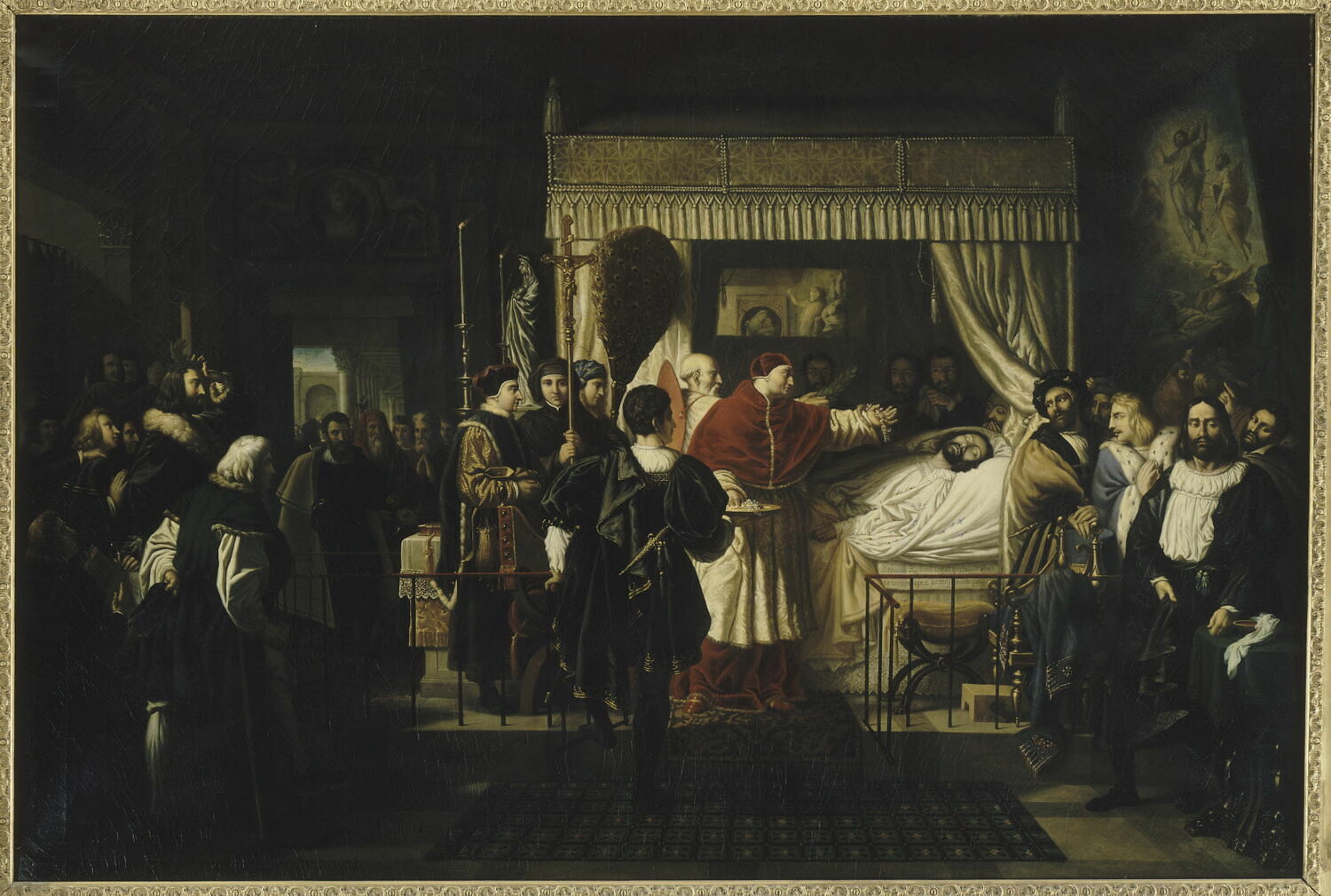 Honneurs rendus à Raphaël, après sa mort, par le pape Léon X, le 8 avril 1520, Bergeret, Pierre-Nolasque, 2e quart du XIXe siècle (vers 1845)
