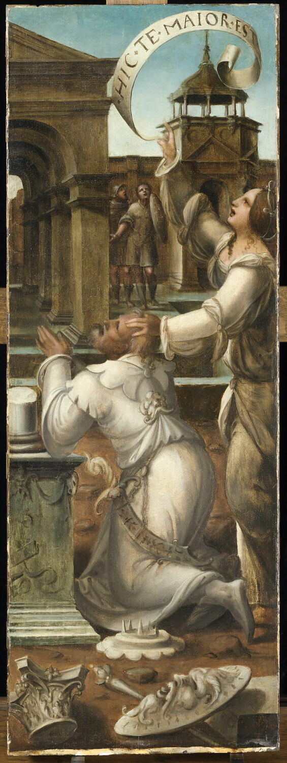 Auguste et la Sibylle de Tibur, Cousin, Jean, dit le Père, 2e quart du XVIe siècle (vers 1525 - 1530)