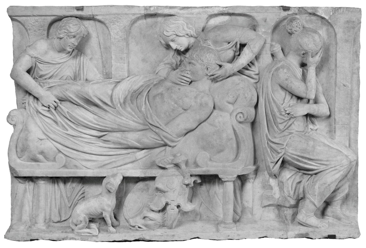 sarcophage, romain impérial

Date de création/fabrication : 3e quart IIe s. ap. J.-C. (vers 160 - 170)
