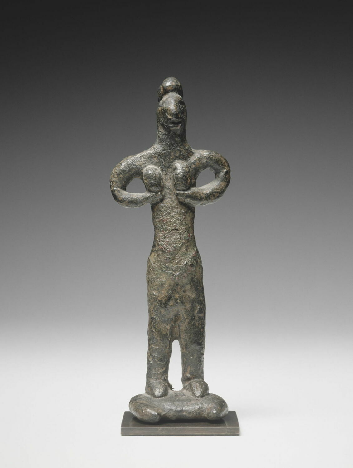 statuette, bronze récent ; minoen récent III

Date de création/fabrication : XIVe s. av. J.-C. ; XIIIe s. av. J.-C. (-1400 - -1200)