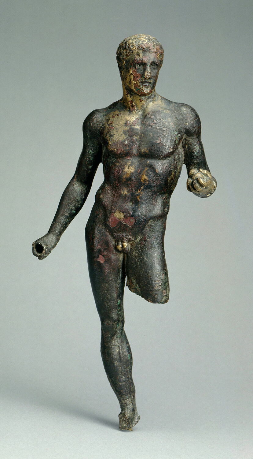 statuette, hellénistique

Date de création/fabrication : 2e moitié IVe s. av. J.-C. (-350 - -300)