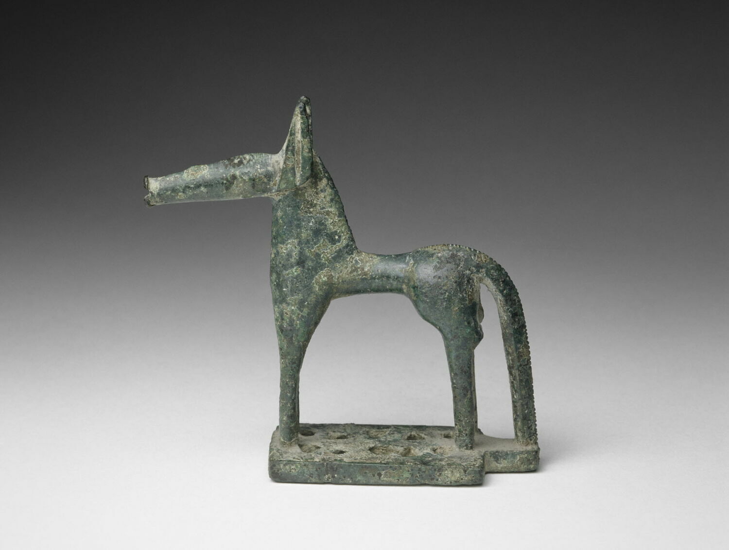 statuette ; ex-voto, géométrique récent

Date de création/fabrication : 3e quart VIIIe s. av. J.-C. (vers -740)