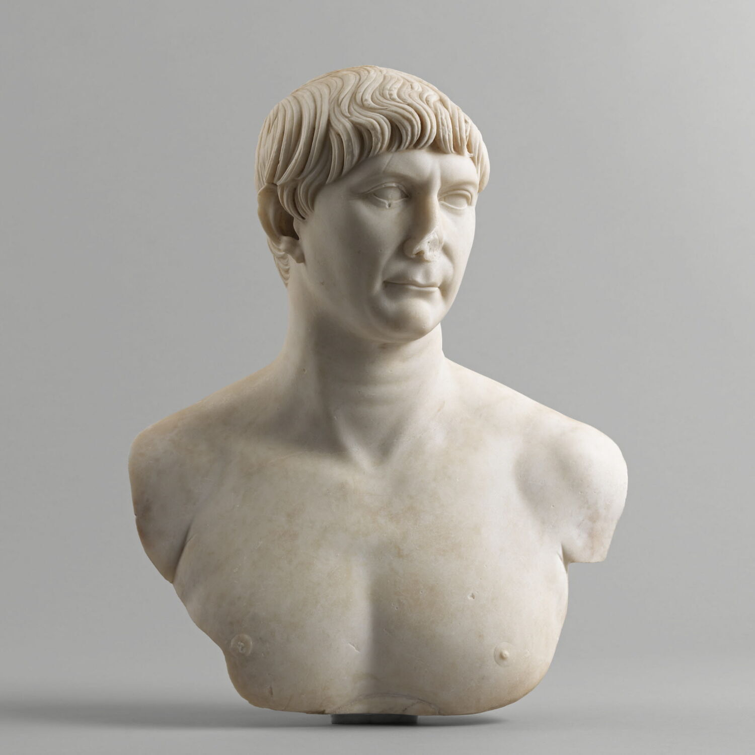 buste de Trajan, romain impérial

Date de création/fabrication : 4e quart Ie s. ap. J.-C. ; 1e quart IIe s. ap. J.-C. (fin ; debut) (avant 108)