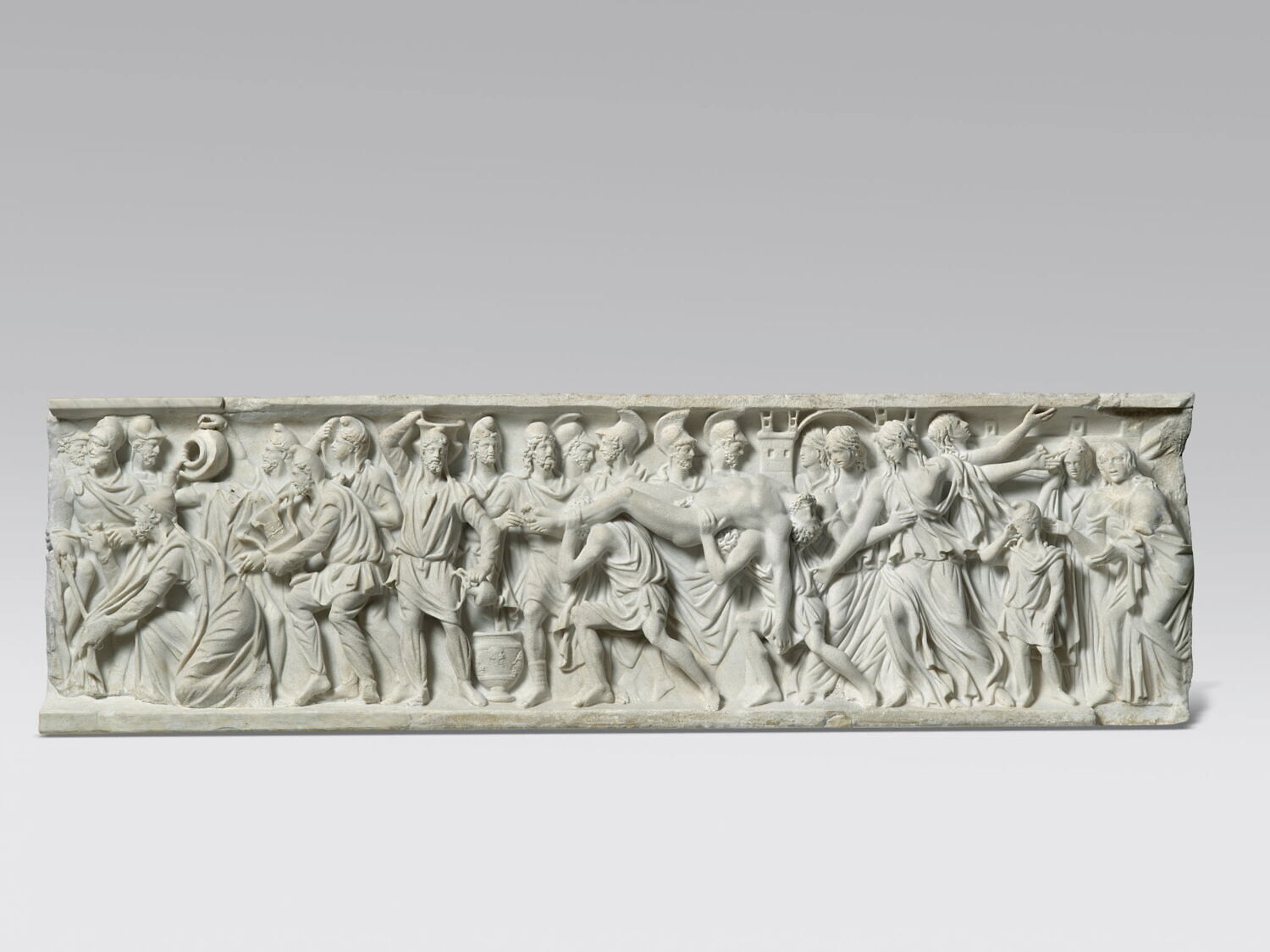 sarcophage, romain impérial

Date de création/fabrication : 4e quart IIe s. ap. J.-C. (fin) (vers 190 - 200)